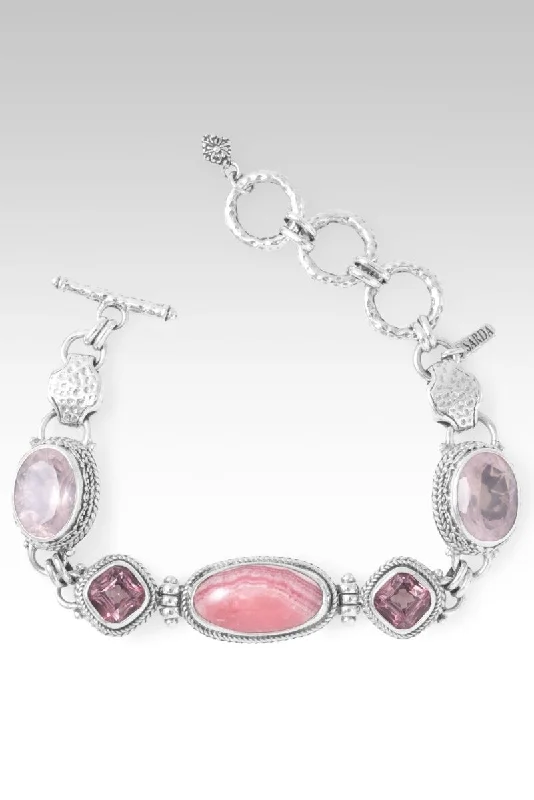 Bracelets with vintage claw-set gemstones -Trust in His Timing Bracelet™ in Rhodochrosite