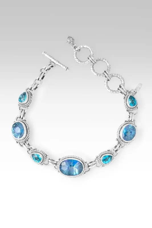 Bangles with oxidized gold for antique look -Harmonious Melody Bracelet™ in Blueicious™ Mystic Quartz