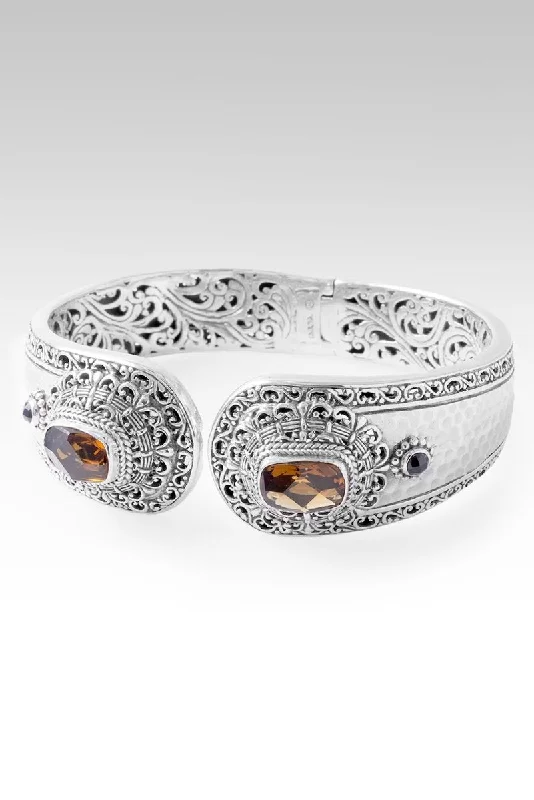 Bangles with vintage oxidized silver for charm -Gleeful Moments Tip-to-Tip Bracelet™ in Whiskey Quartz