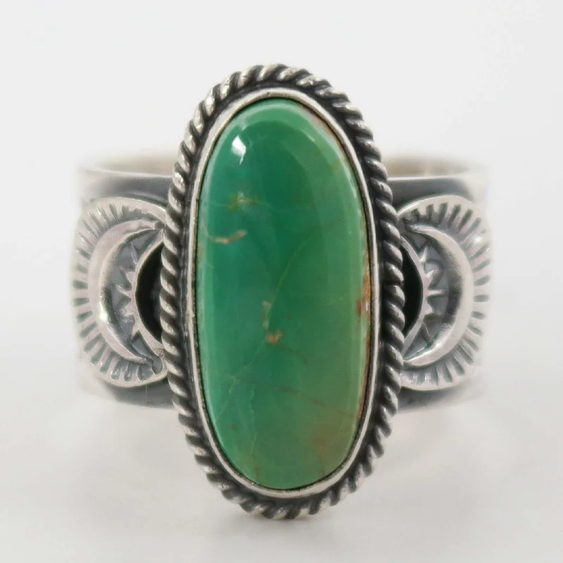 Rings with floral halo diamond arrangements -Royston Turquoise Ring