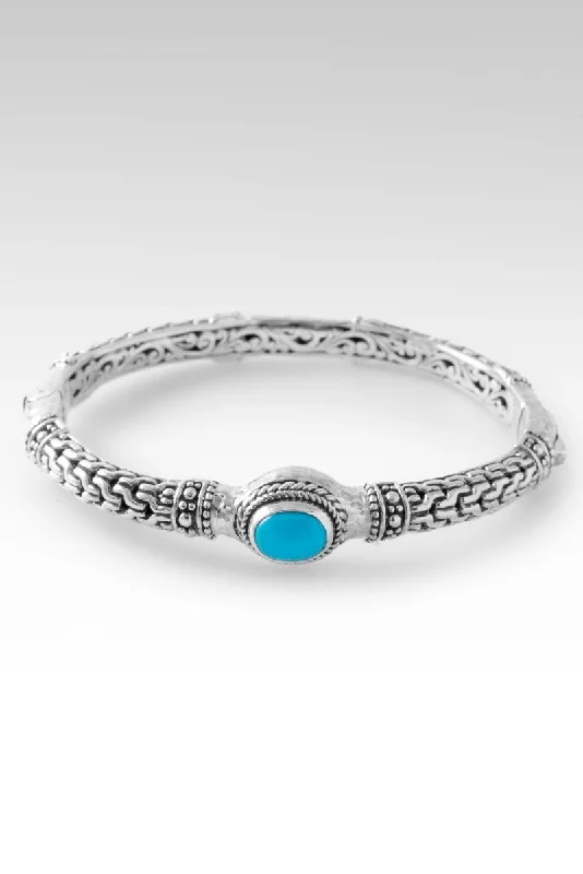 Bangles with vintage emerald for rich luxury -Forge Ahead Bangle™ in Sleeping Beauty Turquoise