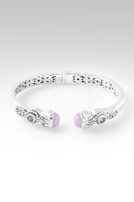 Bracelets with floral motifs for romantic touch -Spiritual Growth Tip-to-Tip Bracelet™ in Kunzite