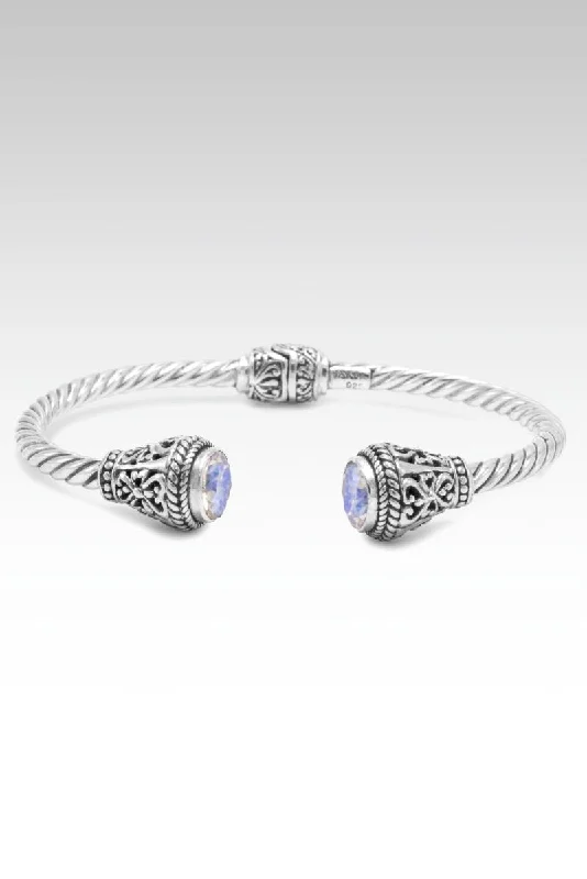 Thin bangles perfect for layering multiple styles -Serenity Now Bracelet™ in Luminous Tuscan Sun Mystic Moissanite