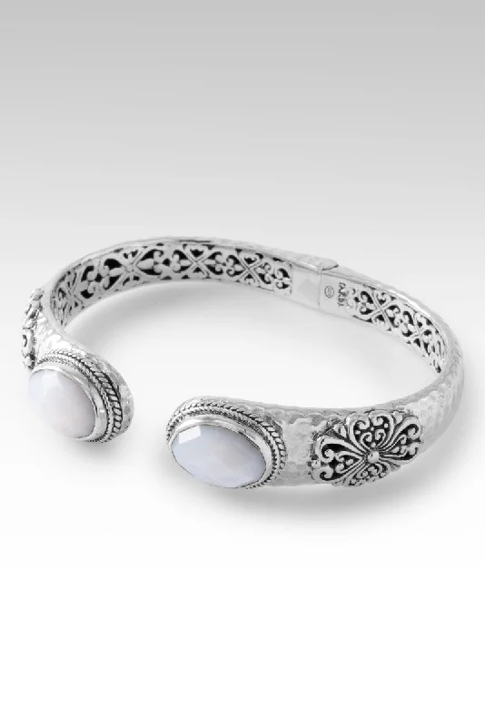 Bangles with rose-cut gems for vintage -Sweet to the Soul Tip-to-Tip Bracelet™ in White Mother of Pearl