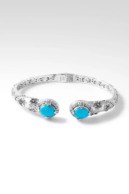 Bangles with engraved floral patterns for elegance -Garden Dreams Tip-to-Tip Bracelet™ in Sleeping Beauty Turquoise