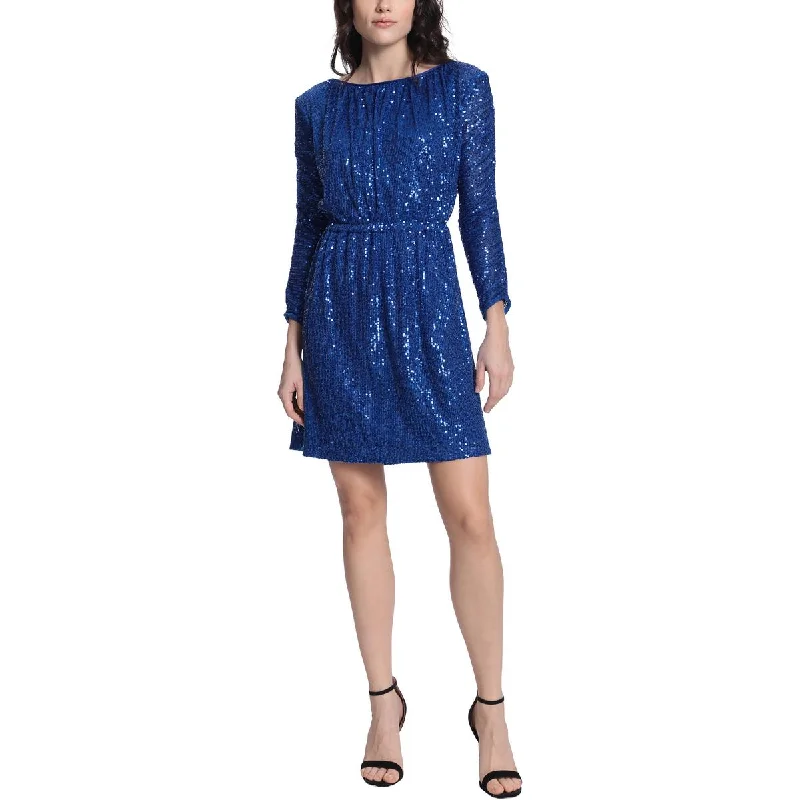 Graduation Dresses for Milestone -Donna Morgan Womens Sequined Short Cocktail And Party Dress