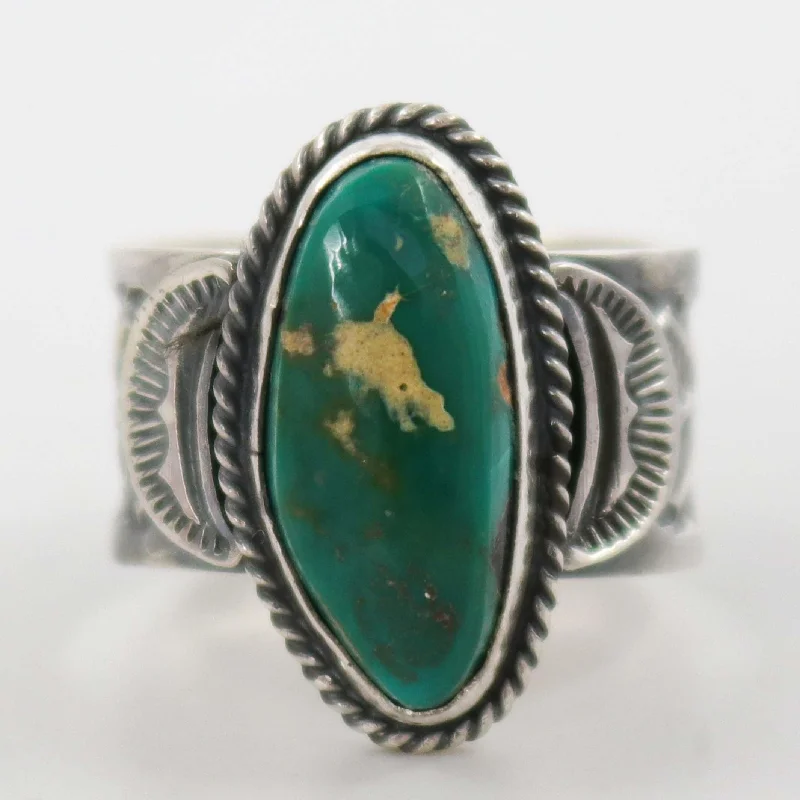 Rings with oxidized silver for antique appeal -Royston Turquoise Ring