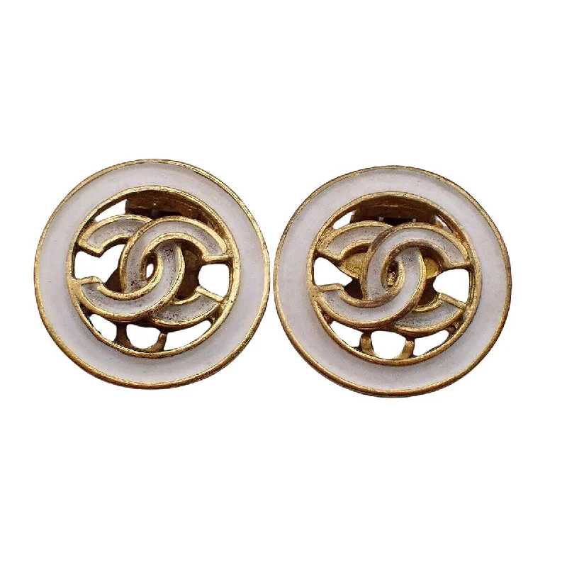 Rings with oxidized bands for vintage edge -Chanel Cc   Plated Earring Jewelry (Pre-Owned)