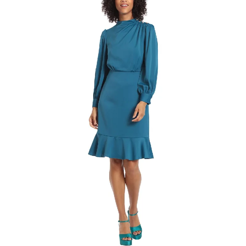 Sheath Dresses for Sophisticated -Maggy London Womens Ruffled Above Knee Shift Dress