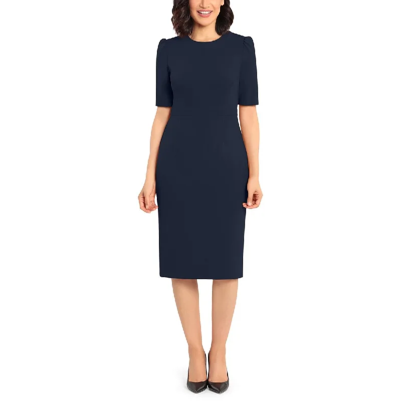 Vintage Dresses for Nostalgia -Donna Morgan Womens Solid  Midi Dress