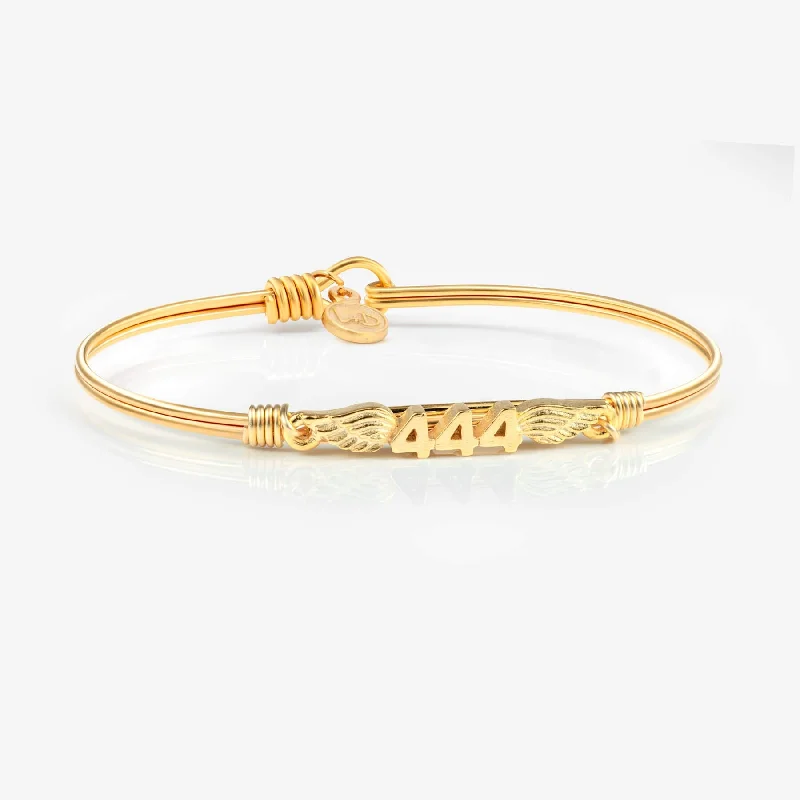 Bracelets with engraved constellations for stargazers -444-ANGEL NUMBERS BANGLE BRACELET