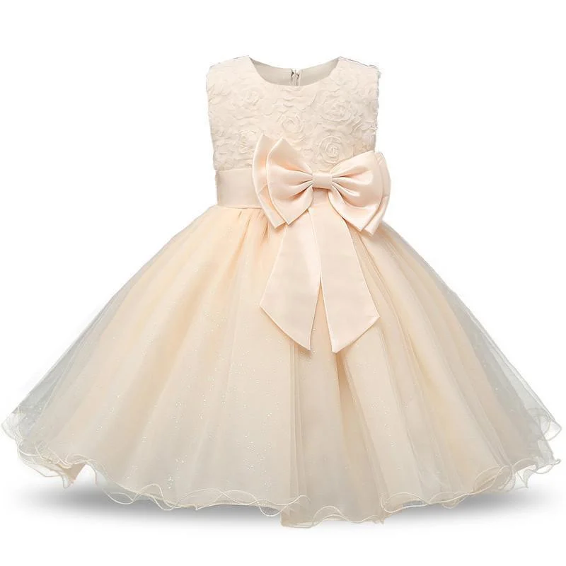 Beige Dresses for Neutral -Baby Girl Christening Dresses