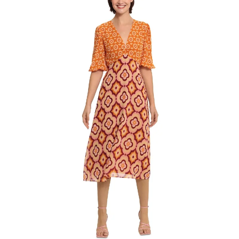 Anniversary Dresses for Special -Donna Morgan Womens Party Midi Fit & Flare Dress