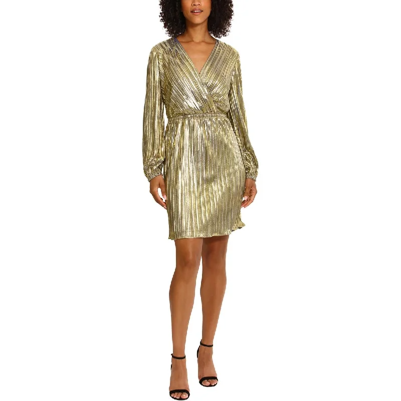 Wedding Dresses for Bridal Look -Maggy London Womens Metallic Above Knee Fit & Flare Dress