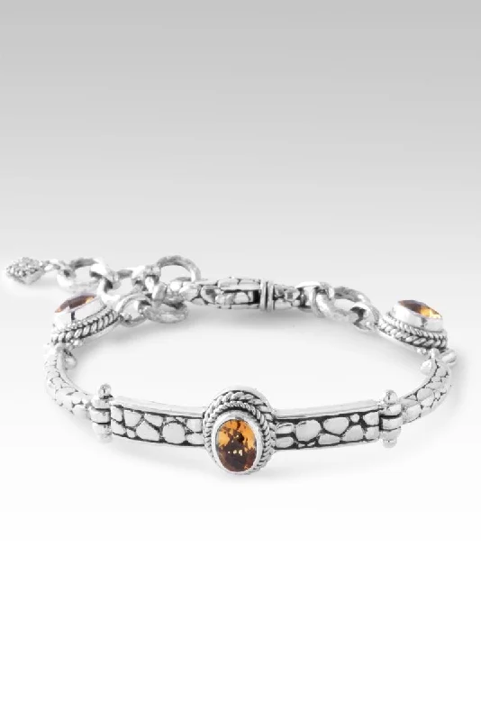 Bangles with claw-set tourmaline for vibrancy -Wisdom is Supreme Bracelet™ in Citrine