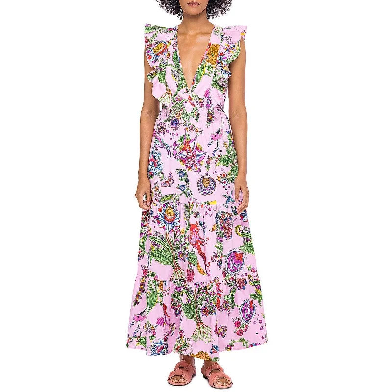 Evening Dresses for Formal Events -Banjanan Womens Printed Tea Length Maxi Dress