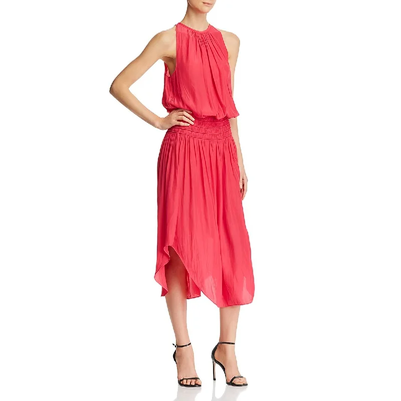 Striped Dresses for Fashionable -Ramy Brook Womens Audrey Halter Drop Waist Midi Dress