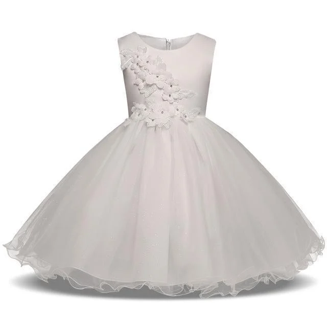 Sequined Dresses for Sparkle -Christening Wedding Dress For Girls