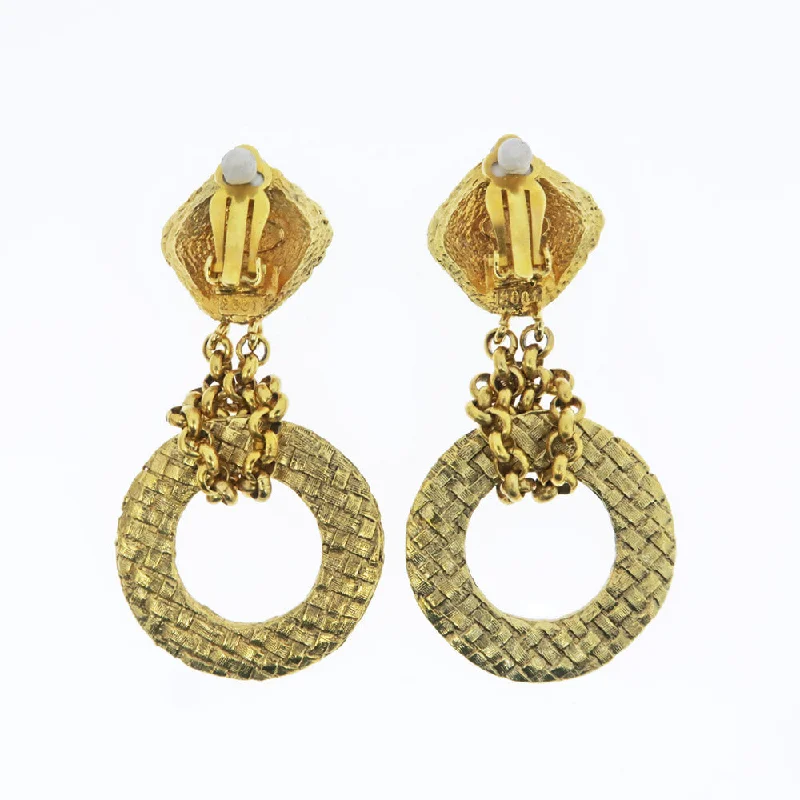 Rings with raw citrine for sunny charm -Chanel Hope Earring One Pair Coco CC Mark G Accessories