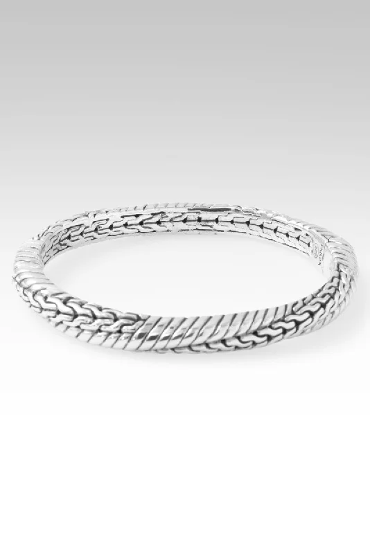 Bracelets with branch patterns for nature flair -Trust the Journey Bangle™ in Chainlink