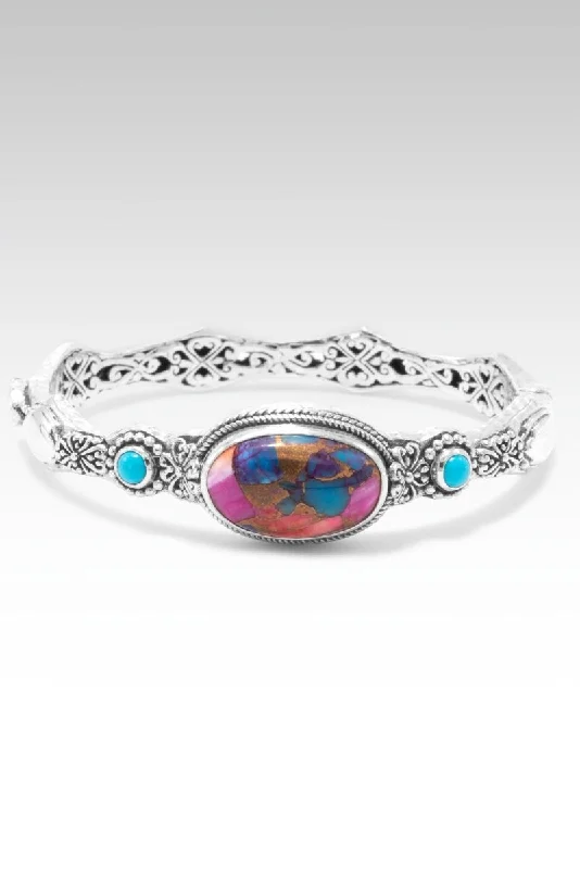 Bracelets with sunstone gems for fiery shine -Grace Changes Everything Bangle II™ In Sweetart Kingman Turquoise