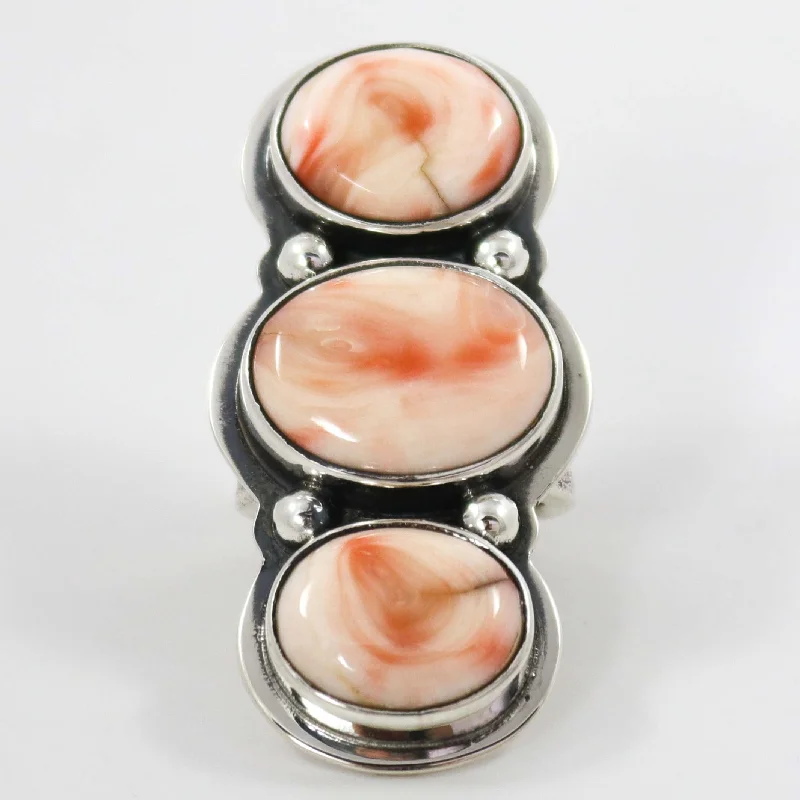 Rings with etched floral bands for detail -Angel Coral Ring