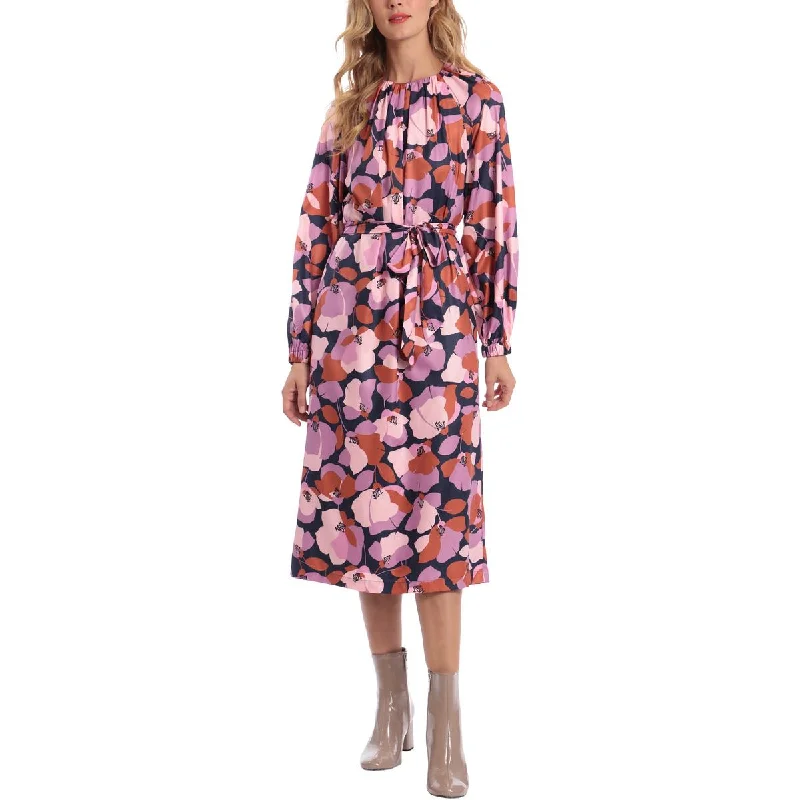 Cocktail Dresses for Party Time -Donna Morgan Womens Floral Print Party Midi Dress