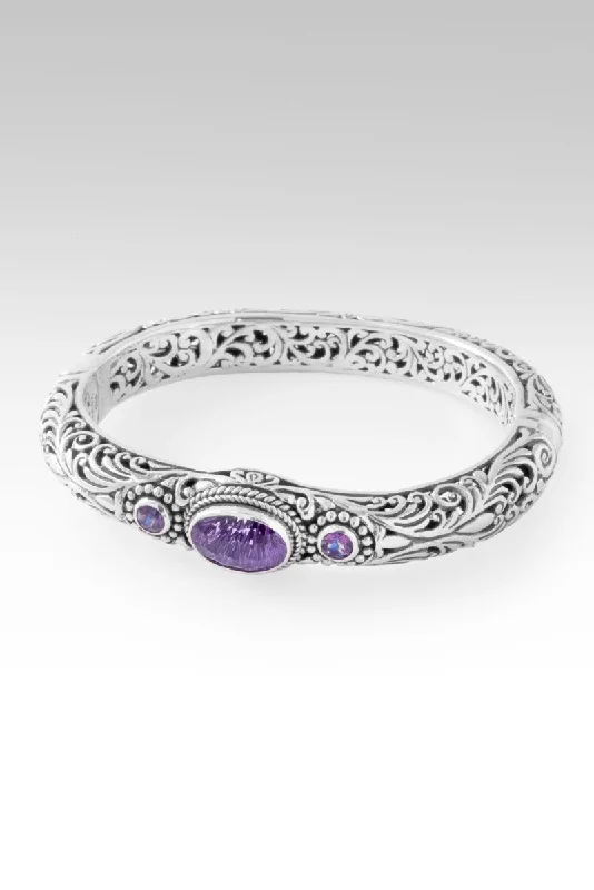 Stackable bangles with colorful enamel finishes -Everything I Need Bangle™ in Amethyst