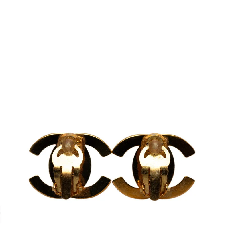 Rings with branch-inspired bands for organic -Chanel Vintage Cocomark Turn-Rock Earring Gold Make-up  Chanel