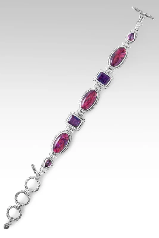 Bracelets with crescent moon for lunar appeal -Embellish Bracelet™ in Pink Purple Abalone