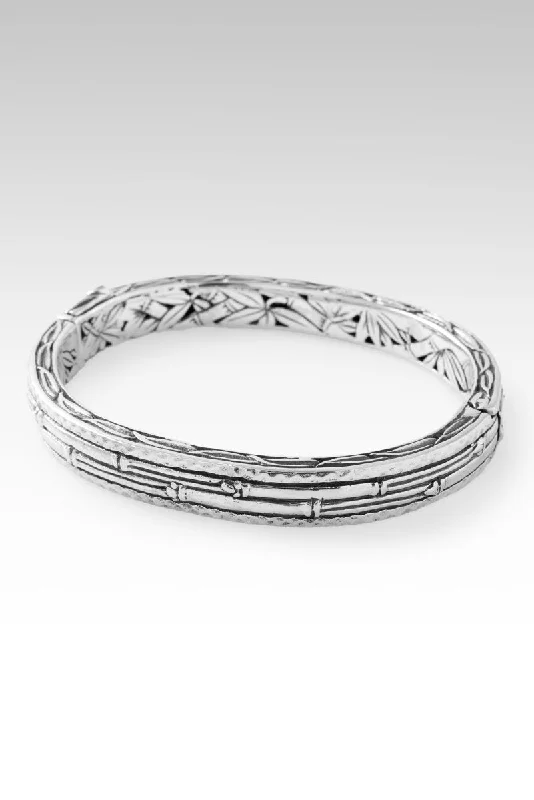 Bangles with pave-set diamonds for dazzle -Humble Virtue Bangle™ in Bamboo