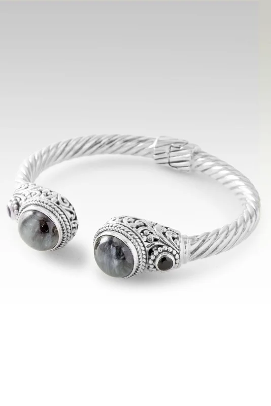 Bangles with claw-set stones for security -Inner Grace Tip-to-Tip Bracelet™ in Eagle Eye