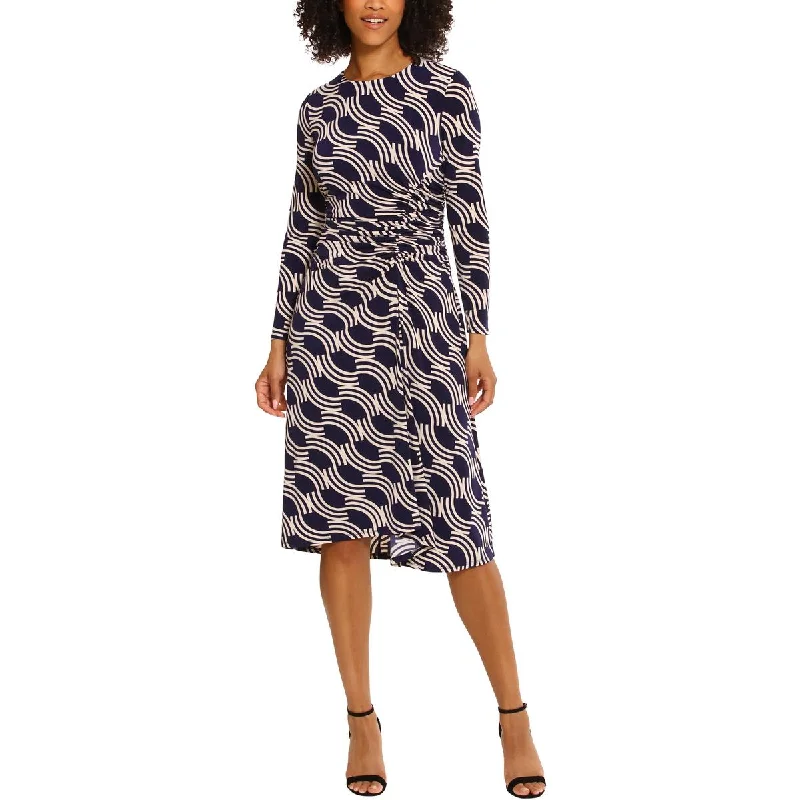 Mother's Day Dresses for Gift -Maggy London Womens Printed Mid Calf Sheath Dress