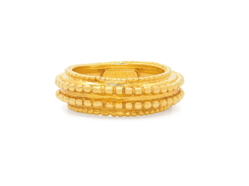 Rings with carved onyx for bold sleekness -Zolotas 'Byzance' Ring in 22K Gold