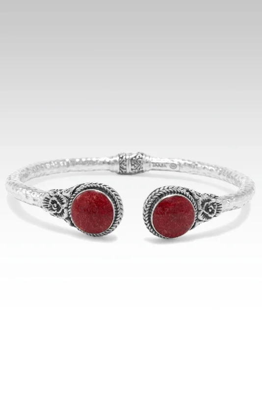 Bracelets with sleek topaz for icy shine -Radiant Roses Tip-to-Tip Bracelet™  in Red Sponge Coral