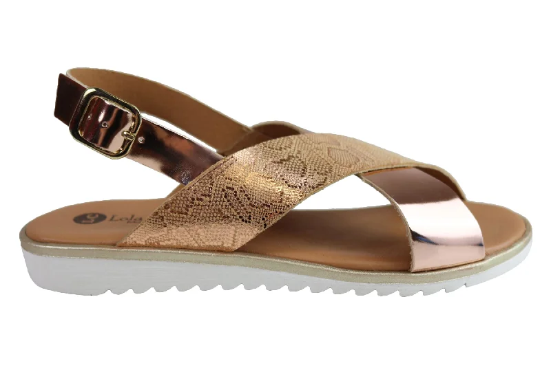 Fashionable sandals for women with fringe details and cushioned footbed for all-day wear-Lola Canales Gara Womens Comfortable Leather Sandals Made In Spain