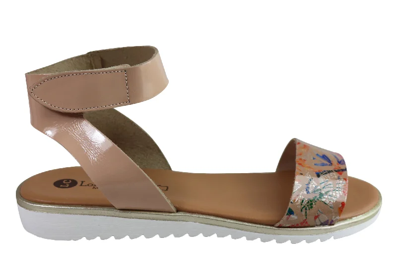 Casual sandals for women with flat soles and classic leather straps for style-Lola Canales Glory Womens Comfortable Leather Sandals Made In Spain