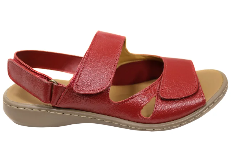 Stylish sandals for women with thick straps and chic buckle details for casual outfits-Opananken Eva Womens Comfortable Adjustable Leather Brazilian Sandals