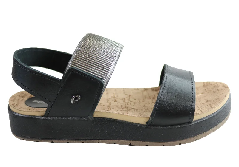 Trendy sandals for women with buckle closure and vibrant color options-Pegada Rosie Womens Comfort Cushioned Leather Sandals Made In Brazil