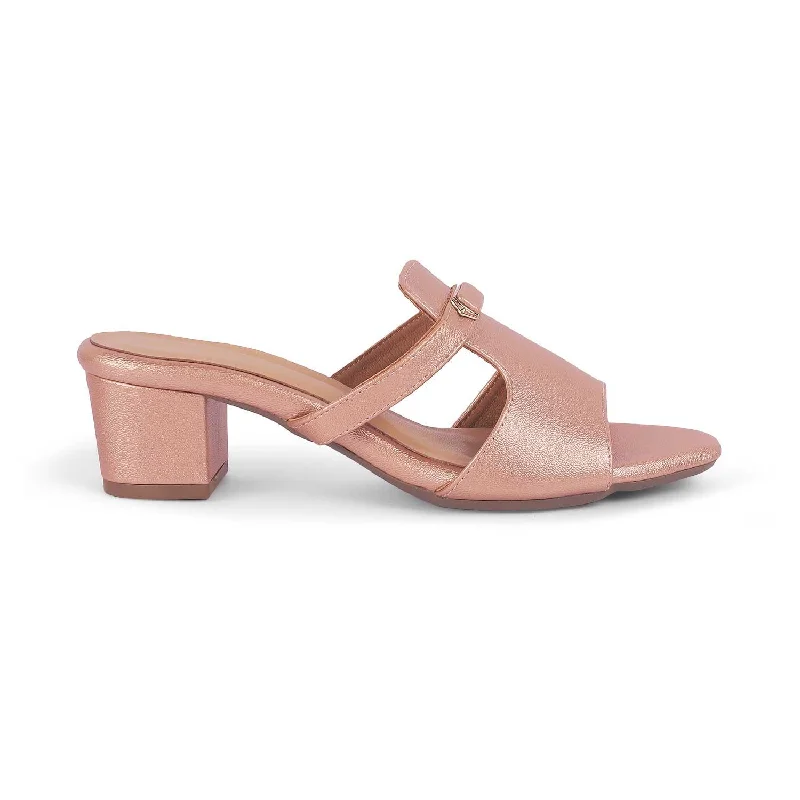 Stylish sandals for men with leather straps and simple yet sophisticated design-Tresmode Marsh Champagne Women's Dress Block Heel Sandals