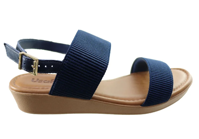 Summer sandals for women with simple design and flexible, comfortable fit-Usaflex Iniya Womens Comfortable Sandals Made In Brazil