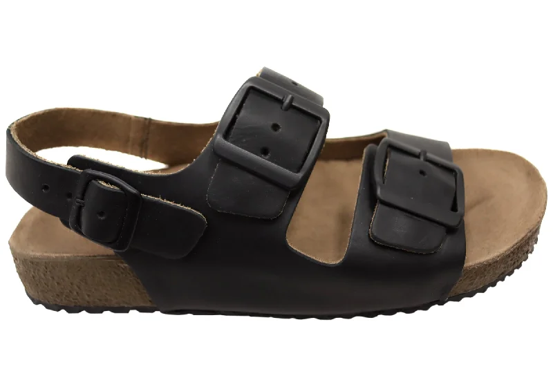 Stylish sandals for men with leather straps and simple yet sophisticated design-Via Paula Journey Womens Leather Comfortable Sandals Made in Brazil