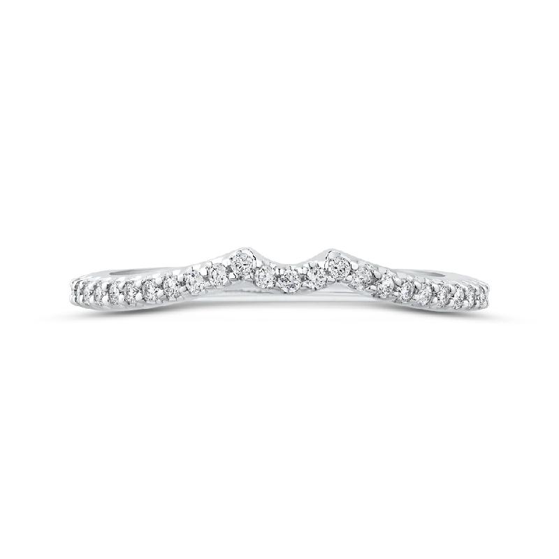 Best necklaces and pendants with intricate beadwork for a bohemian-inspired look-14K White Gold Round Diamond Wedding Band