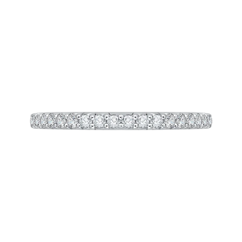 Best necklaces and pendants with art deco elements for a vintage, glamorous design-14K White Gold Round Diamond Wedding Band