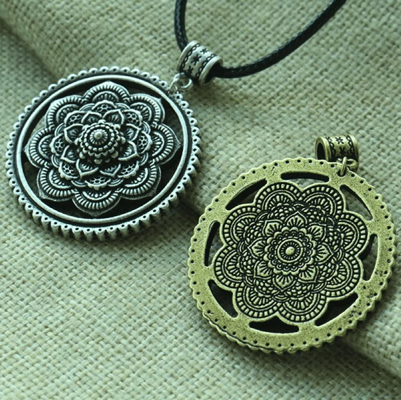 Best necklaces and pendants with sterling silver for an affordable yet stylish choice-3D Lotus Mandala Necklace