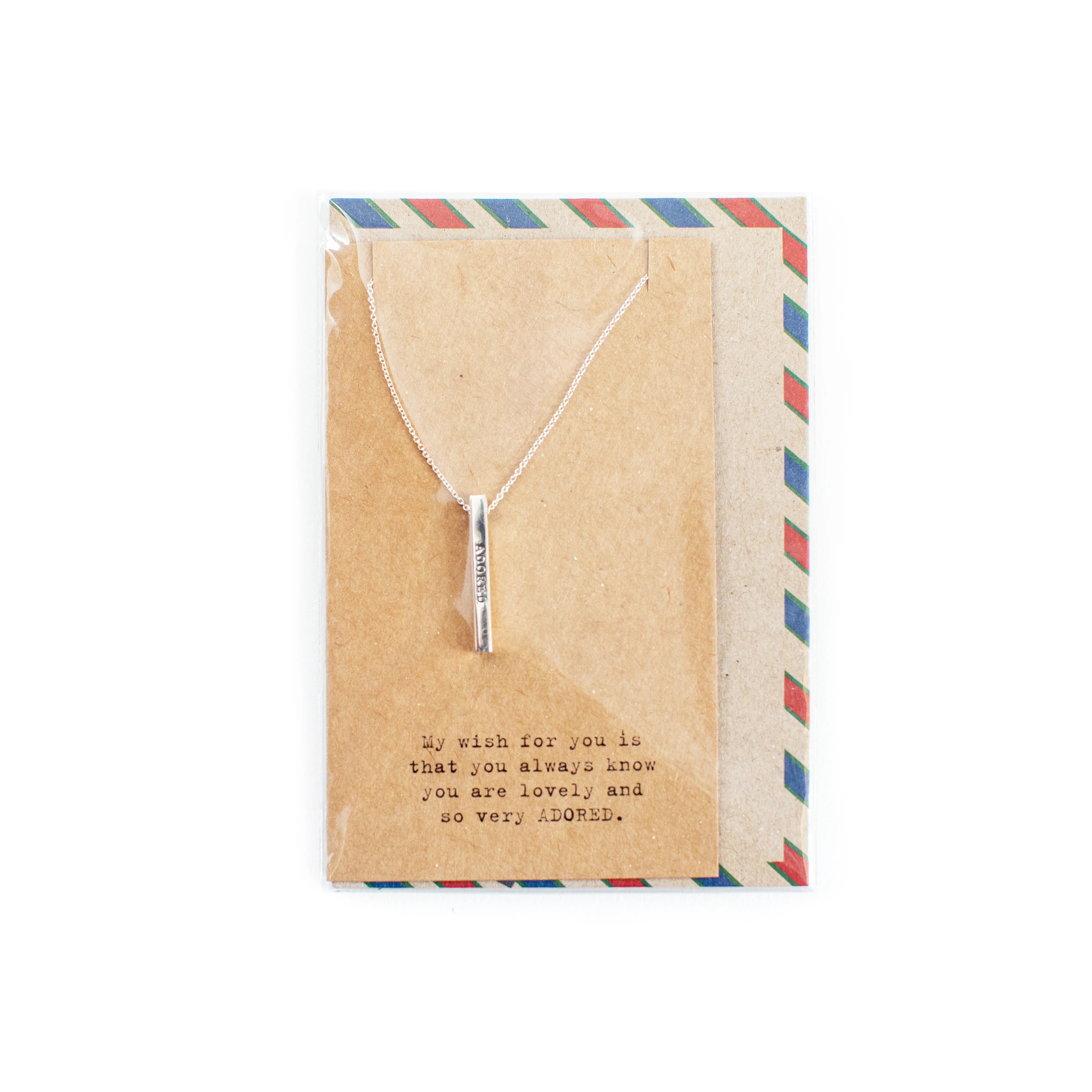 Best necklaces and pendants with minimalist pendants for a sleek, understated look-***Air Mail Bar Collection - Necklace - Adored