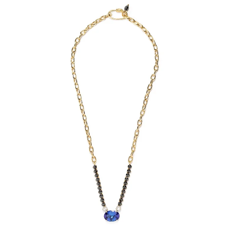 Best necklaces and pendants with heart-shaped lockets for a sentimental keepsake-Tanzanite River Chain Necklace