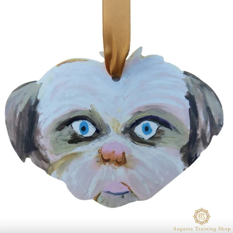 Necklaces and pendants with star-shaped designs for a whimsical, celestial touch-Augusta Handmade Shih Tzu Ornament