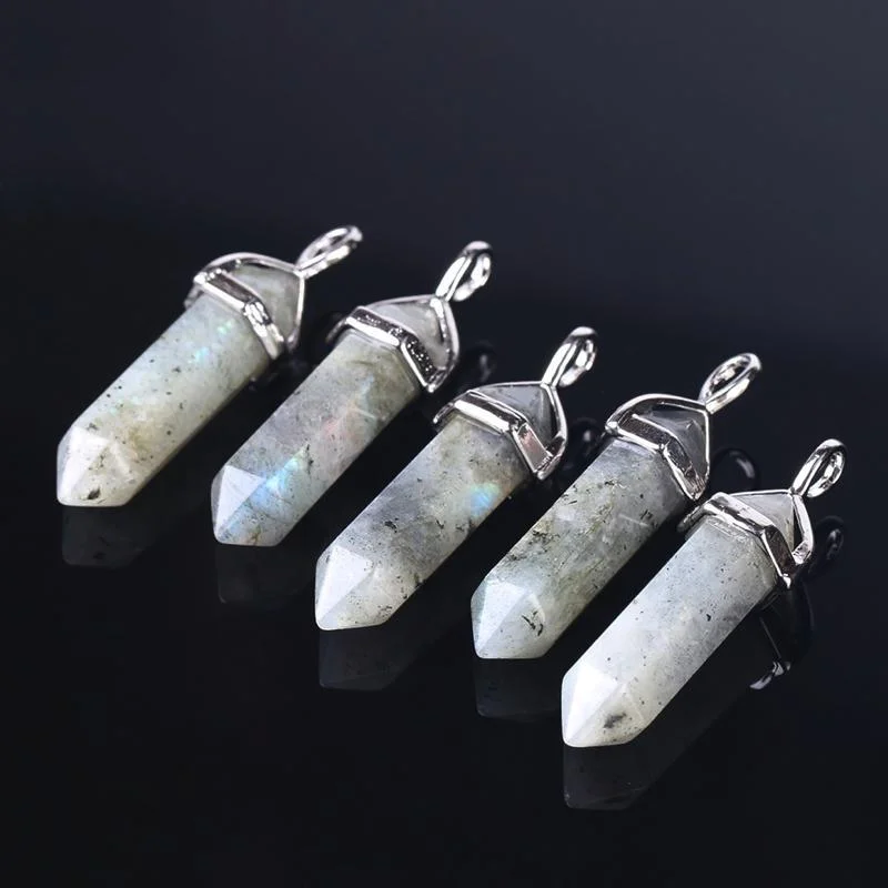 Personalized necklaces and pendants with name engravings for a custom touch-Labradorite Crystal Point Pendant