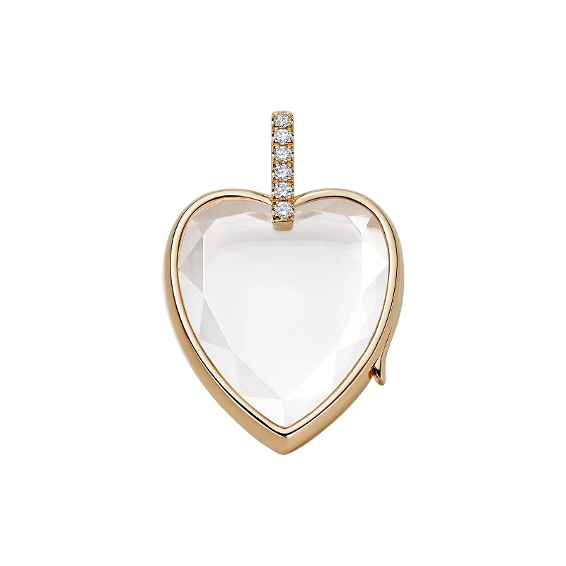 Necklaces and pendants with leaf-shaped designs for an earthy, organic feel-The Amate Heart Locket - Yellow Gold